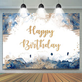 Eleganter blauer Graffiti Hintergrund zum Geburtstag